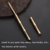 Sdjdhej Brass Bamboo Needle Puerh Tea Knife with Safety Cover