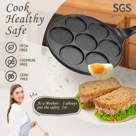 KRETAELY Pancake Pan Nonstick Pancake Griddle Mini Pancaker with PFOA Free Coating Pancake Maker Suitable for All Cooktops 1-Pack