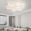 SEABLE Modern LED Light, 6+1 Rings 93W Dimmable Fixture 29.5"