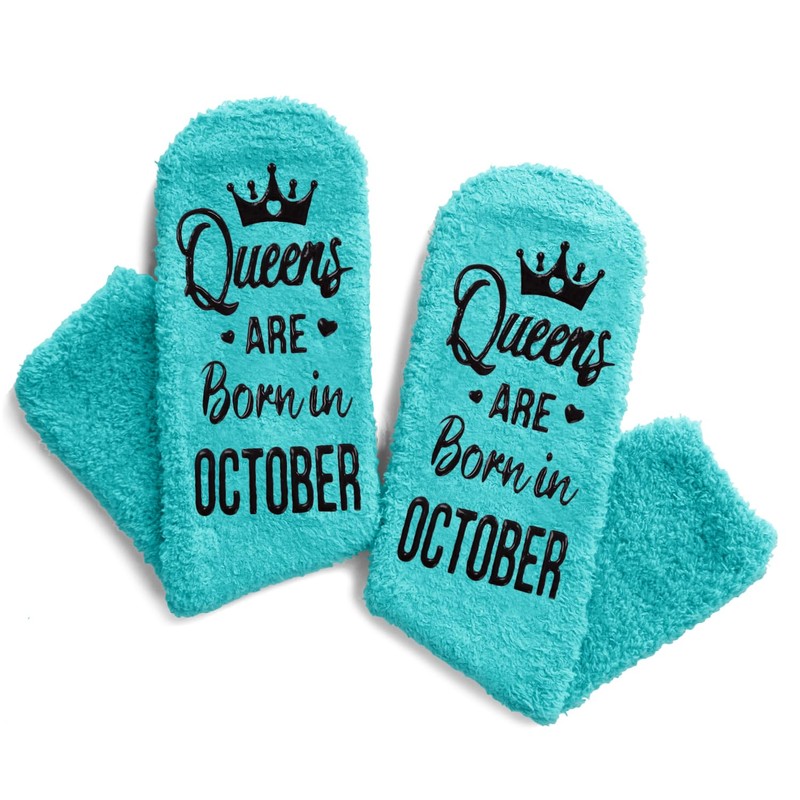 HAPPYPOP October Queen Birth Month Socks - October Birthday Gifts,