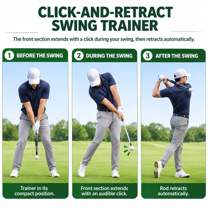 Retractable Golf Swing Trainer for Tempo Practice – Strength and