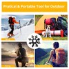 2 Pieces 18-in-1 Snowflake Multi-Tool with Carabiner and Key Ring,