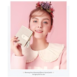 Women's purse, women's purse, women's mini purse, women, modern design, ideal for cards, cash, coins and keys, Colour: cream white, Modern