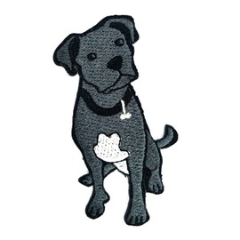 ONCEX Cute Puppy Pitbull Bulldog Dog Cartoon Patches Sticker Embroidered Iron On Applique Patch for Backpacks Hat Jeans Jackets T-Shirt Clothing