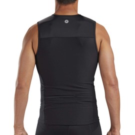 Zoot Men’s Core Tri Tank – Men’s Performance Triathlon Tank Top with 3 Back Pockets, Mesh Panels, and Cam Lock Zipper (Black, Large)