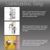 MOUNT 6PCS Brass Mortise Door Cylinder Locks 1 inch Replacement