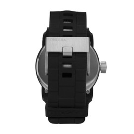 Diesel Double Down Silicone Three-Hand Analog Men's Watch, Color: Black (Model: DZ1437)