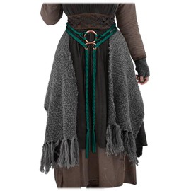 keland Medieval Accessory Rope Belt Viking Belt Tie Belt for Men and Women, Green