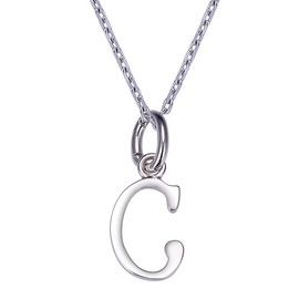 VIKI LYNN Women Girls 925 Sterling Silver C Initial Necklace