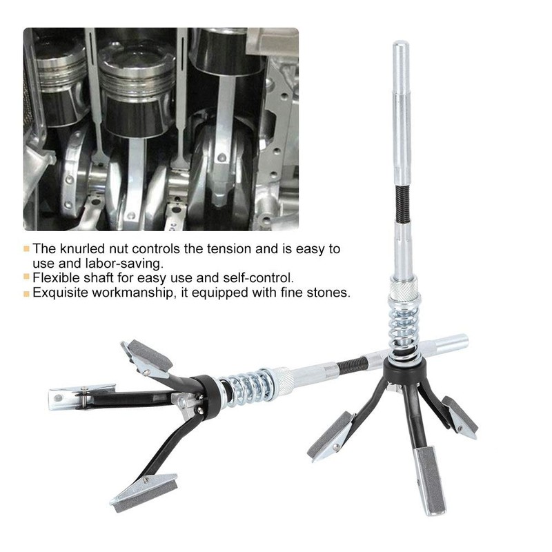 VOBOR Bore Honing Tool, Engine Cylinder Hone Adjustable Deglazer,19-64mm 3-Jaw