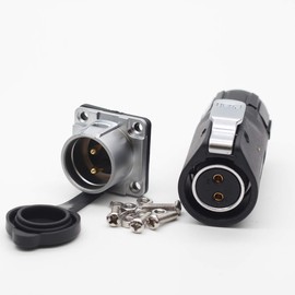 SZJELEN XHP20 2Pin Waterproof Electrical Wire Connector IP67,Female Plug and Male Socket,LED Light Power/RV Solar Cable Connector (2Pin, Plug Female &Socket Male)