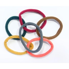 Hair Ties for Women, Multicolour Elastic Hair Tie No Damage for Thick Hair, Seamless Thick Hair Bands,Soft Hair Accessories for Women Pack of 6 (multi-color)