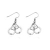 Handcuffs Shaped Earrings Punk Gothic Silver Finish Handcuffs Dangle Drop