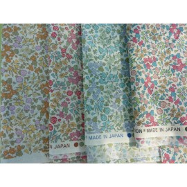 Yuwa Finey Woven Soft  Cotton Lightweight Lawn Fabric 60's Print Doll Faded Reds