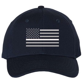 Army Universe Thin White Line USA Flag Hat American Flag Baseball Cap | Support EMS EMT & First Responders (Navy)
