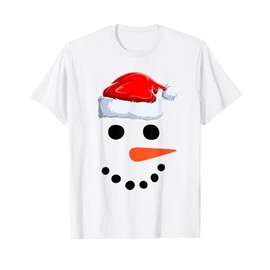 Winter Snowman Face Costume Christmas Snowman T-Shirt