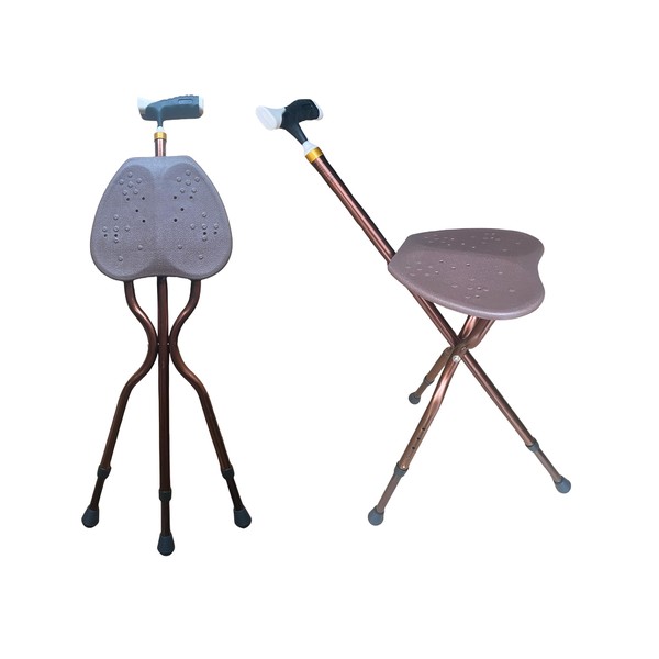 Folding Lightweight Walking Stick Cane with Seat Foldable Golf Chair