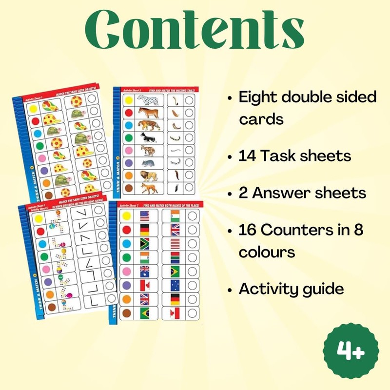 Creative Educational Creative Pre-School Think and Match -II Cards