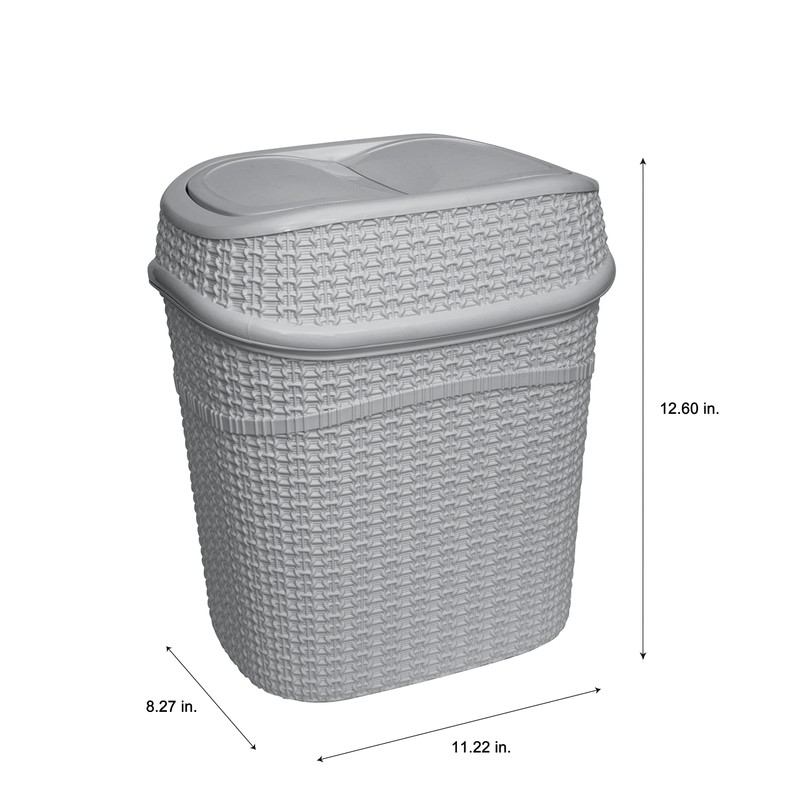 Bath Bliss 2 Pack Sailor Knot Swing Top Waste Bin