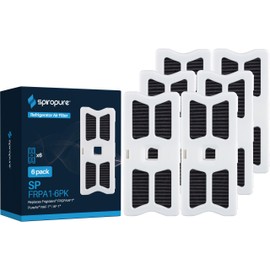 SpiroPure SP-FRPA1 Refrigerator Pure Air Filter Compatible Replacement for Frigidaire FRGPAAF1 PureAir AF-1 RAF-1 Air Filter (6 Pack)