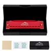 EastRock Harmonica C-major Harmonica with Box 10-hole harmonica for student,