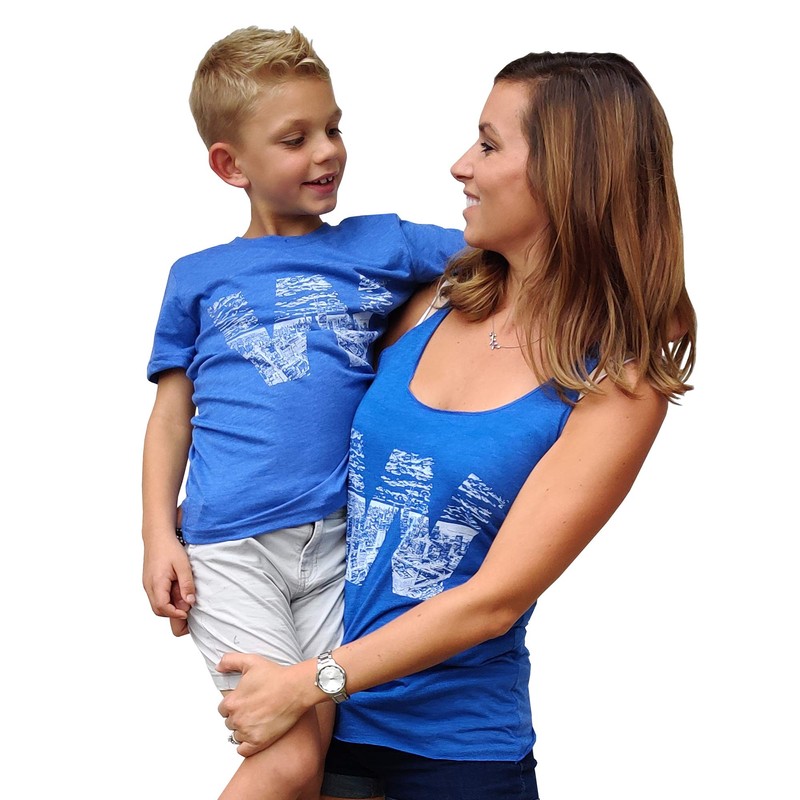 Hand-Drawn W Skyline Tank Top (Medium) Heather Royal