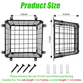 Dryer Vent Cover Guard Outside, Dryer Exhaust Vent Cover Bird Guard Protector to Prevents Birds from Entering, Universal Bird Cage for 3" to 4" Bathroom Outdoor Exhaust Ventilation Fan, 7"x7"x4.5"
