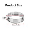 Guowall Crumpet Rings, Circular Double Rolled Edges Tart Rings, Stainless