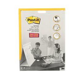 Post-it® Super Sticky Tabletop Easel Pad, 20" x 23", White, Pad Of 20 Sheets