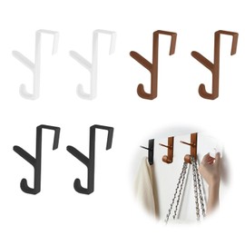 Over the Door Hooks, Door Hooks, Door Hanger Hooks (Set of 6), Door Hooks, For Hanging, Hat, Towel, Tie, Multifunctional, Easy Installation, Storage Hooks, For Bedroom, Bathroom, Kitchen, Wardrobe,