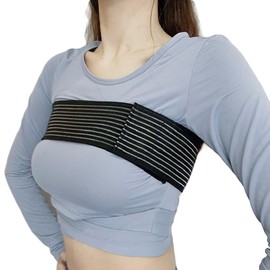 KimDaro High-Impact Breast Support Band,No-Bounce,Post Surgery Bra Strap,Adjustable Extra Sports Bra, Large Breast Stabilizer Band (black)