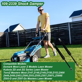 Upgraded 109-2339 Shock Damper,for Exmark Most Lazer Z Models,Toro Z Masters Lawn Mower,Kubota ZD ZG Series, Replace 131-4132 103-2913 103-4079 1-523027 K3111-42750 241-200 Motion Control Damper