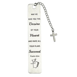 Christian Bookmark Gifts for Women Girls Boys, Inspirational Religious Book Mark Markers Faith (May he give You The Desire)