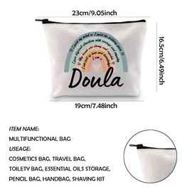 WCGXKO Doula Thank You Gift Doula Definition Gift Doula Zipper Pouch Cosmetic Bag (Doula CA)