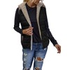 Womens Sherpa Fleece Zipper Up Reversible Vest Warm Color Block