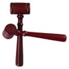 dohobby 5PCS Mini Wooden Gavel, Prop Judge Hammers Courtroom Gavel,