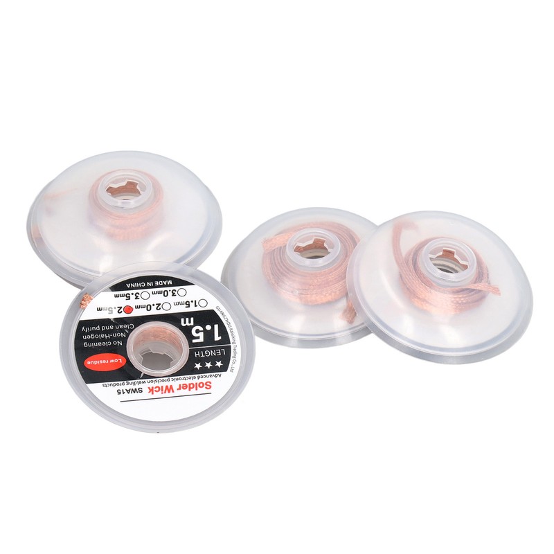 5PCS Solder Wick Red Copper Anti Oxidation Corrosion Resistance Desoldering