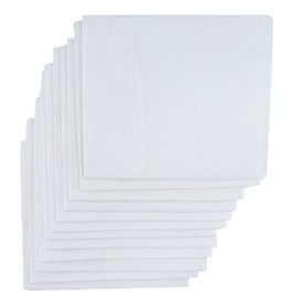 AEJESOP Men's White Handkerchiefs,White Mens Hankie, Cotton White Handkerchief Set, Hanky, SIZE : 16 in x 16 in, Pack of 6, White
