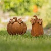 FRANK FLECHTWAREN Autumn stake pumpkin, set of 2, metal, rust