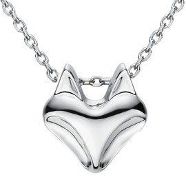 Jewever 925 Sterling Silver Fox Pendant Necklace for Women Cute Animal Jewelry for Mom Gifts