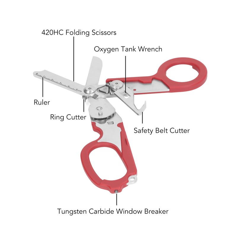 Folding Scissors Stainless Steel Clear Scale Wind Breaker Cutter Wrench