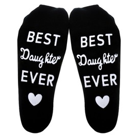 Funny socks for Daughter Birthday Gifts for Daughter Graduation Gifts for Daughters Daugher Black Crew Socks Gifts for Daughters Daughter I Love You Gifts for Daughter Gifts from Mom Dad