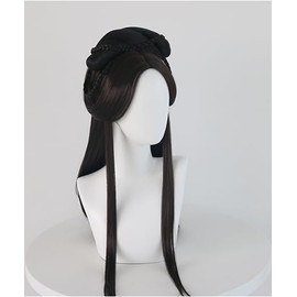 Chinese Style Hair Tied Loafs Han Wig, Cosplay Wig, Ancient Imperial Court, Women's, Celestial Girls, Costume, Photo Shoot Wig, Net with Kanzin (B)