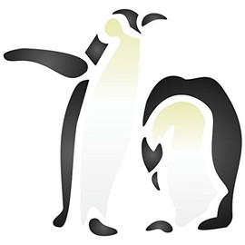 Penguin Stencil - 18 x 16.5 cm (L) - Reusable Arctic Animal Bird Antarctic Wall Stencil Stencil