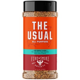 Fire & Smoke Society The Usual All Purpose BBQ Seasoning | BBQ Rubs for Smoking and Grilling | Chicken, Pork, Burgers | XL 10.7 oz