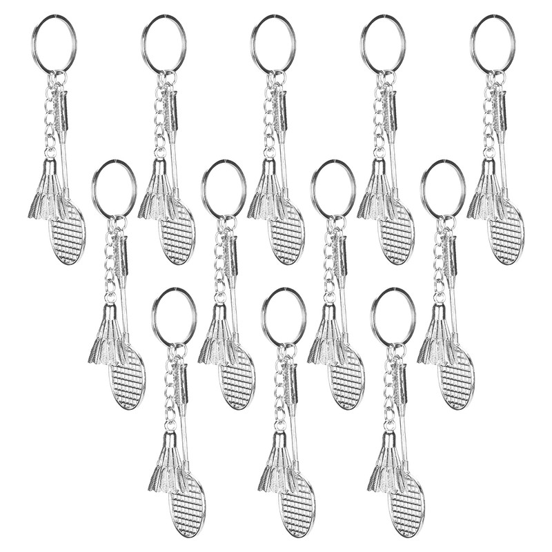 Llavero de 12 Piezas, Mini Llaveros Deportivos, Llavero de Bádminton,