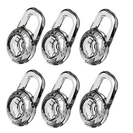 Sound Wave Eartips for Plantronics Large 6 Pack Compatible For Bluetoooth Headset PLANTRONICS QCY Wireless Headset Accessories Anti-Drop Eartips Transparent (6 Large)