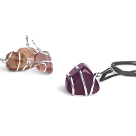 Fluorite Gemstone Pendant Necklace - Natural Crystal Healing | Stone of Confidence and Decision Making| Throat and Third Eye Chakra & Organization Aid | Soul & Mind Detox Energy to Increase Intuition | Jewelry for Men & Women