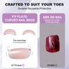 S.T. Friends Press on Toenails Short, French Tips Toenail Press