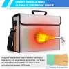 Large Waterproof Fireproof Document Bag with Lock - Important Document
